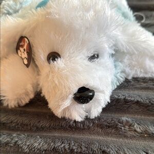 Source Unknown White and Blue Dog Toy